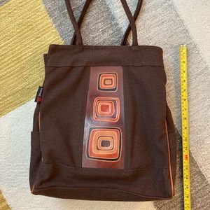 Large Brown Vintage Canvas Tote Bag